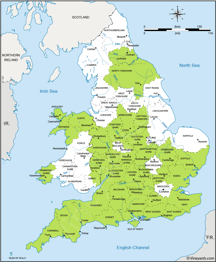 Wine Regions in United Kingdom